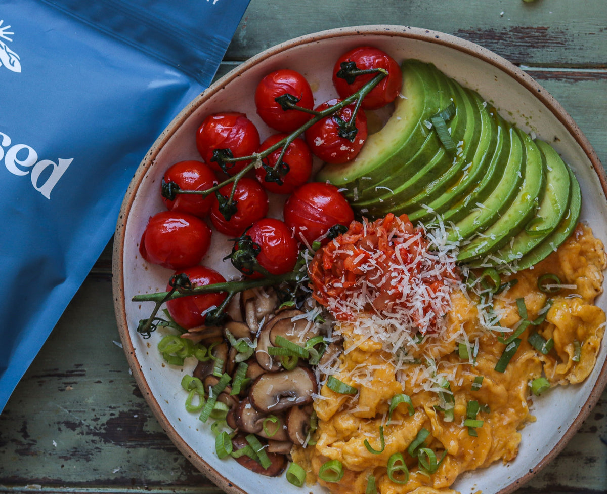 Kimchi Scrambled Egg Bowl