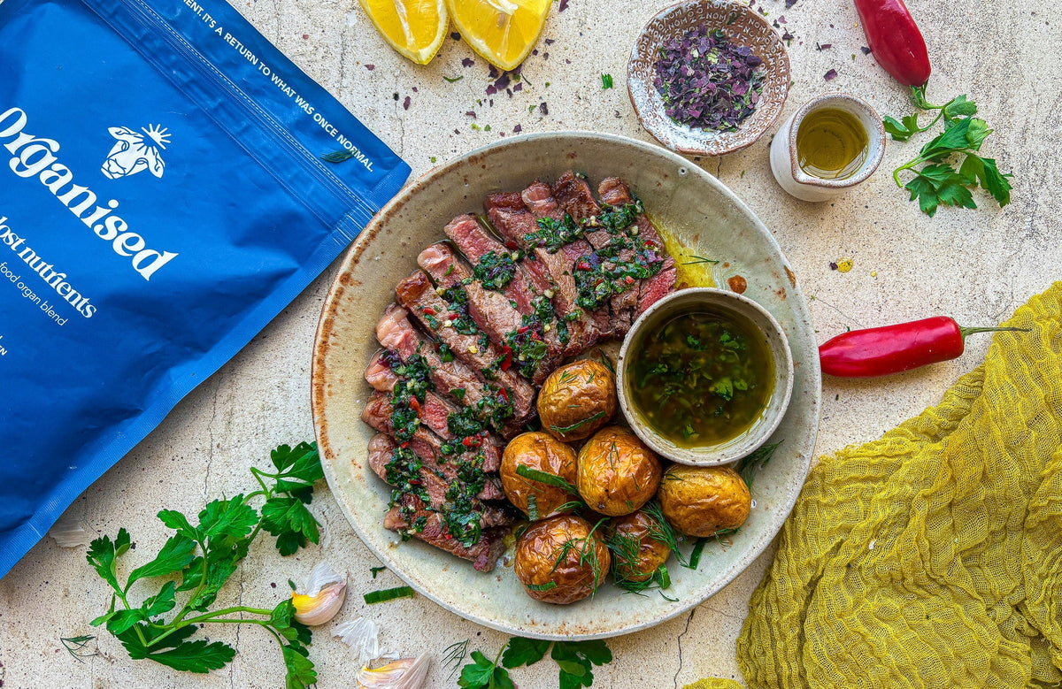Steak with Seaweed Chimichurri