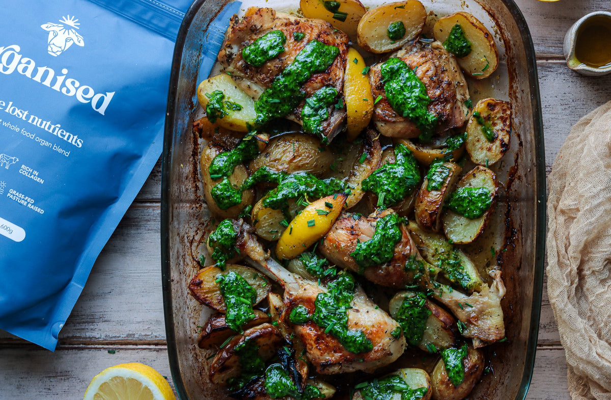 Wild Garlic Pesto Chicken Traybake