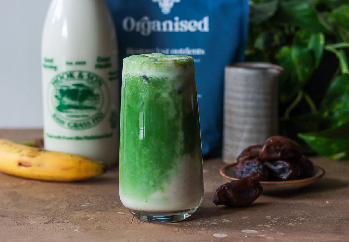 Raw Milk Banana Cream Matcha Latte